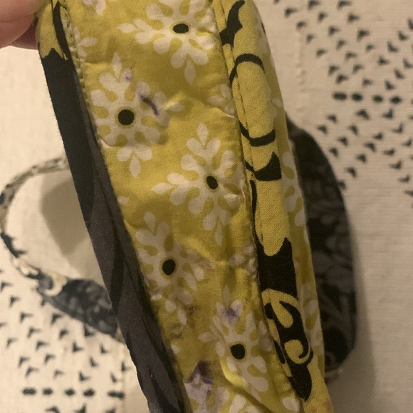 Vera Bradley Black Floral Crossbody Bag Purse - Picture 9 of 9